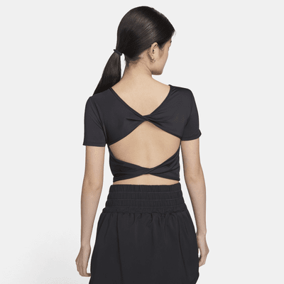 ★ Nike★ One Classic Dry Fit Short Sleeve Top W BlackBlack Nike Women's One Classic Dri-FIT Short-Sleeve Cropped Top